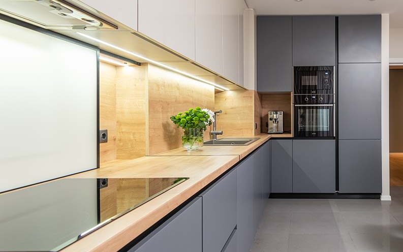 wooden kitchen countertop