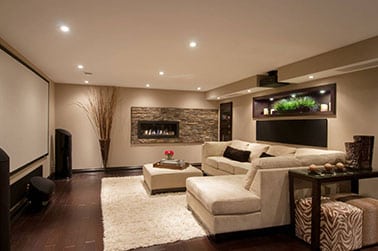 basement remodeling, white carpet, wooden floors, white walls, modern basement