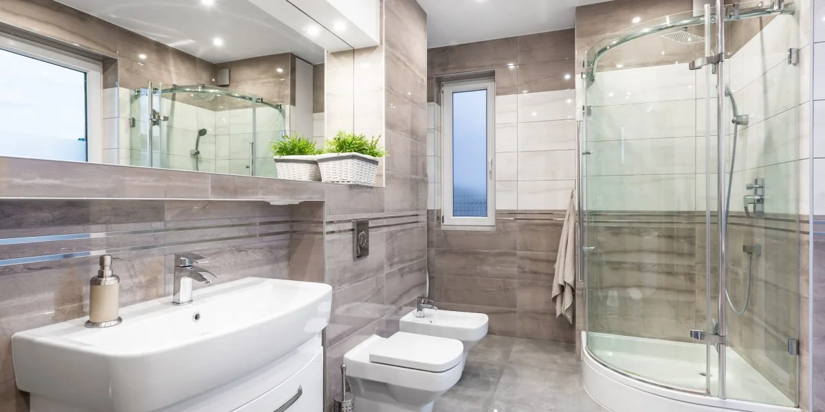 Stylish bathroom remodeling with updated lighting
